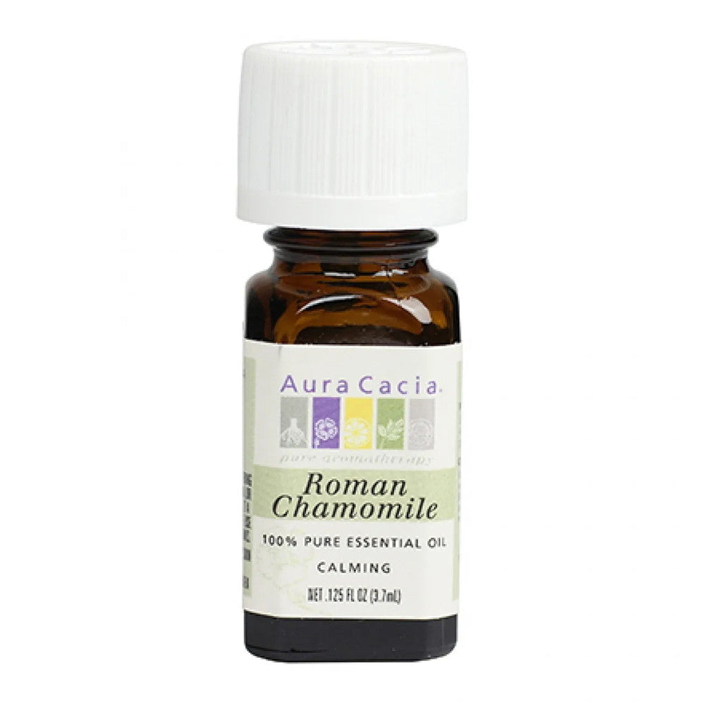 Aura Cacia Roman Chamomile Calming Pure Essential Oil, 0.12 Oz